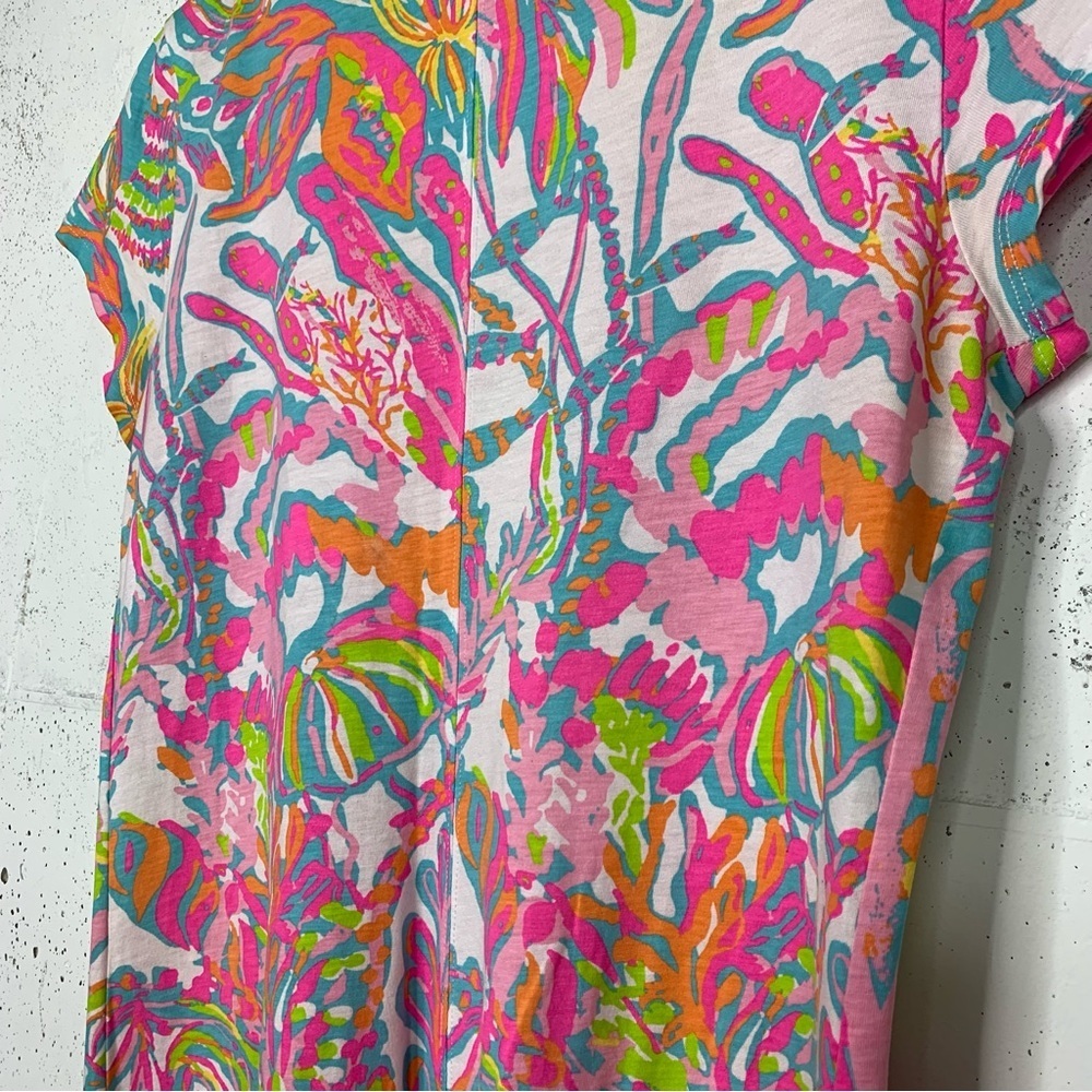 Lilly Pulitzer Brewster Tee Short Dress Tropical Print Size Medium - Picture 7 of 11